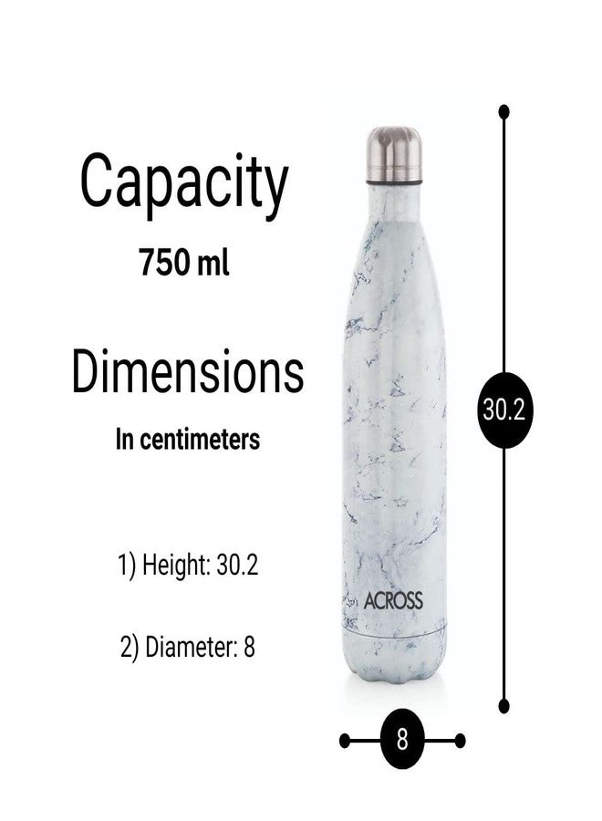 Across Cola 750 Marble Double Wall Hot and Cold Vacuum Insulated Flask Stainless Steel Water Bottle, 750 ml, Marble - Image 4